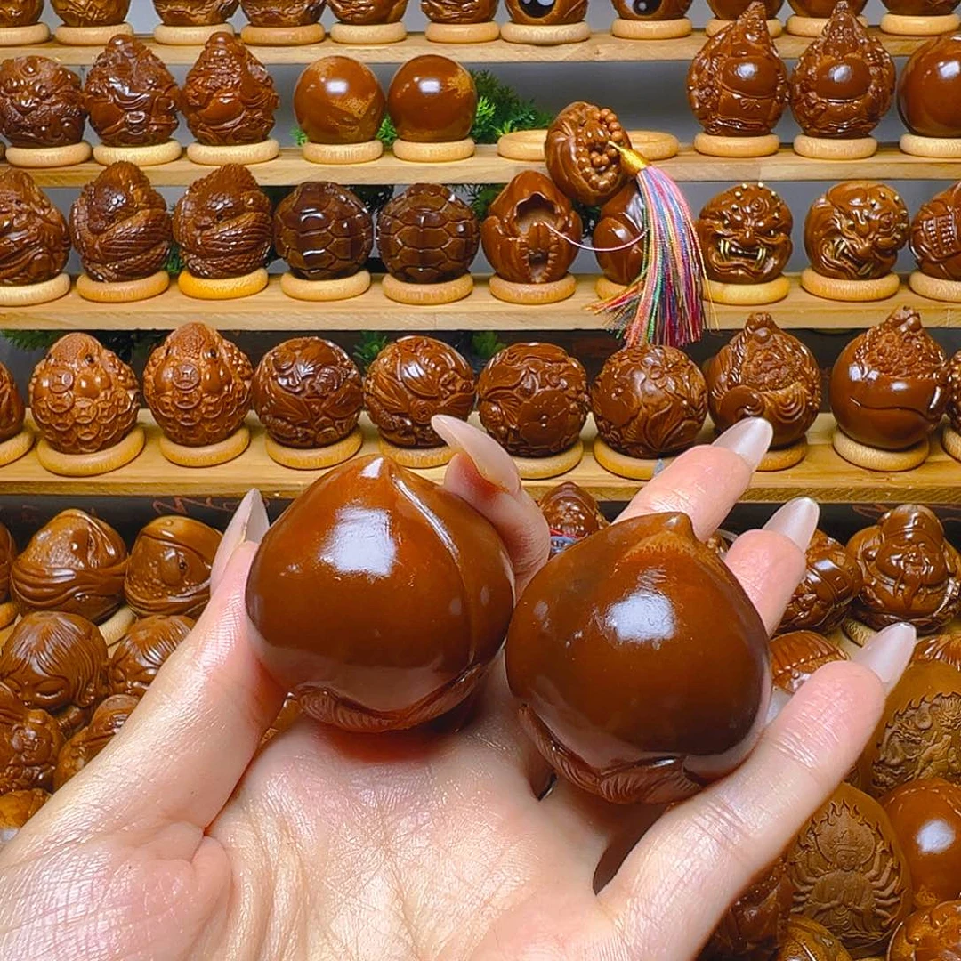 宇***锐手串/手链橄榄核寿桃初级玉华4.1