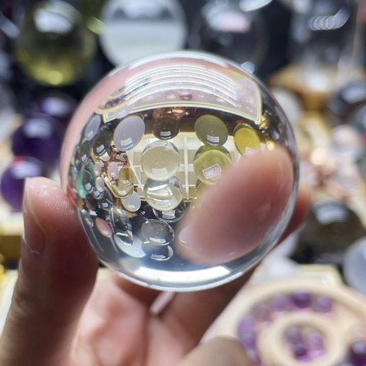 水晶珠宝半成品未镶嵌5.3cm白水晶