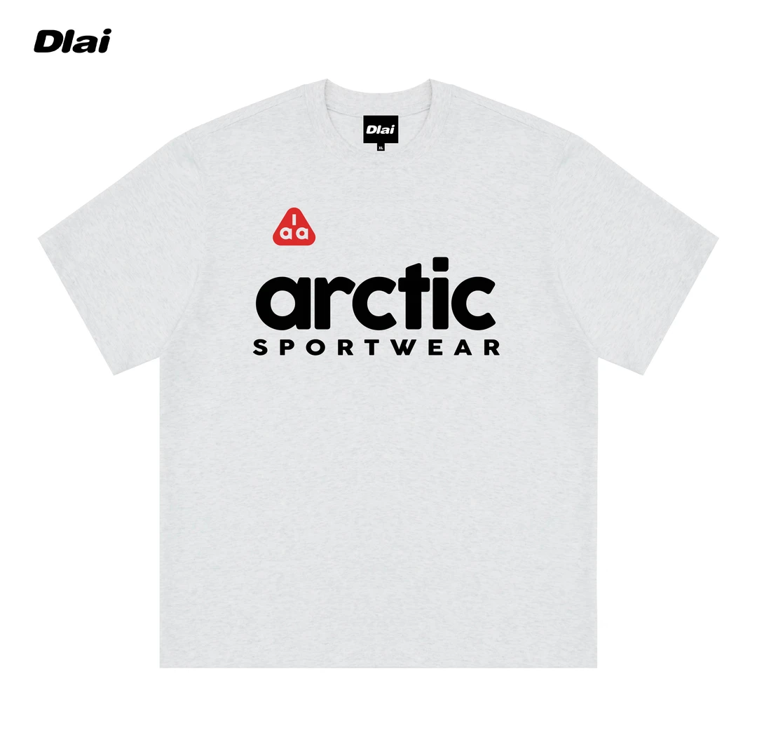 DLAI（SPORTWEAR）国潮重磅纯棉男女同款t恤美式短袖25新款胶浆