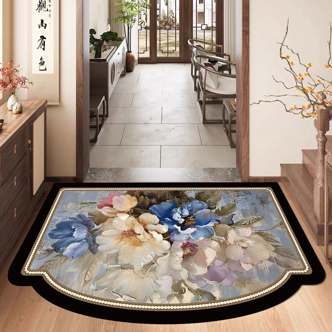 X198-7【80*120cm】硅藻泥入户门垫进门地垫门口玄关防滑免洗地毯