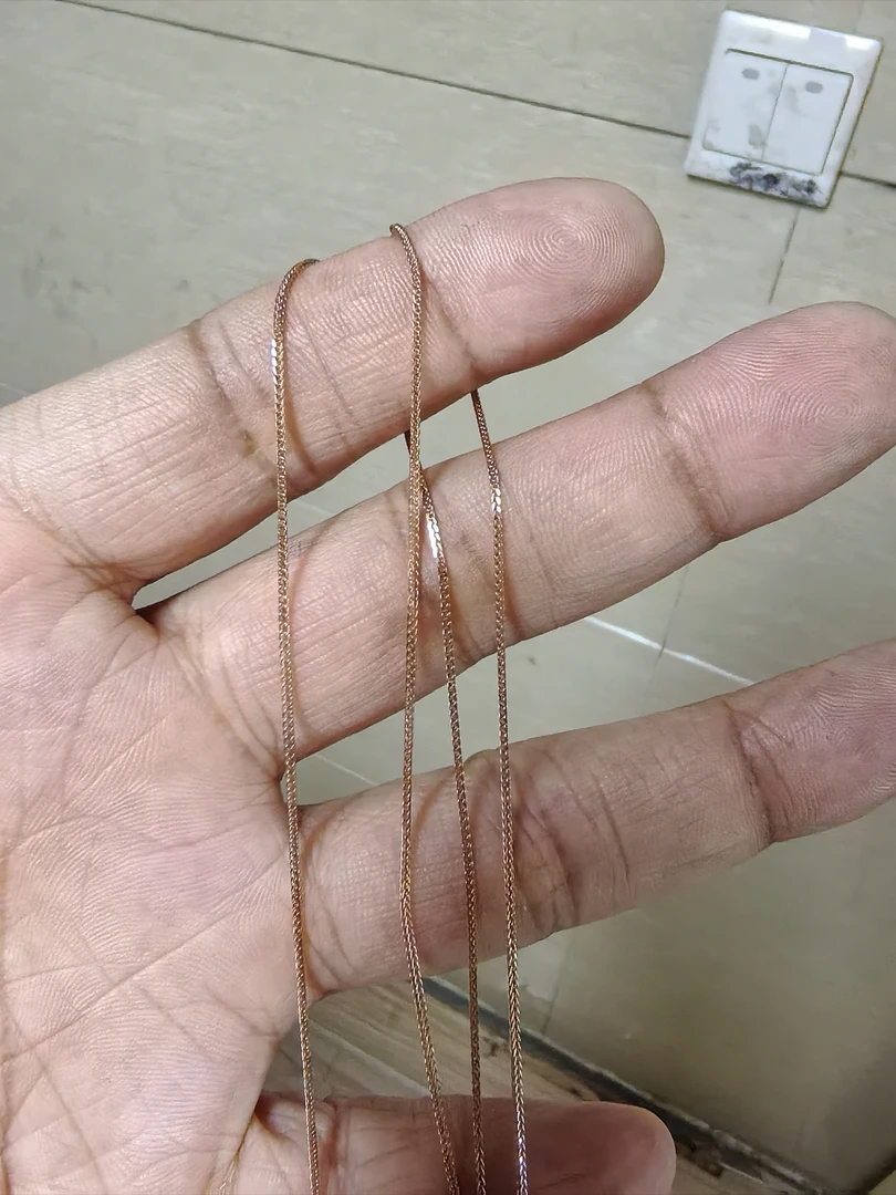 18K玫瑰金项链时尚