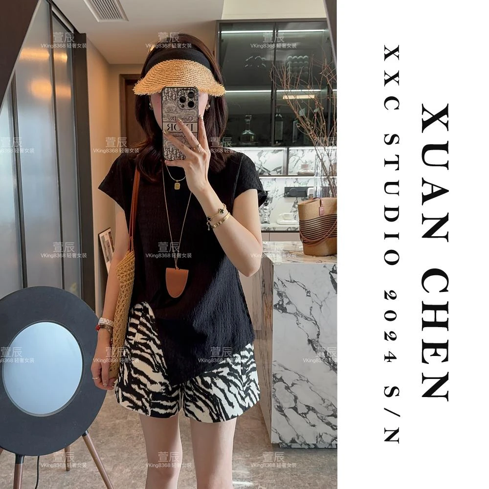 【心事梦境】韩版洋气轻奢泡泡纱外穿T恤夏季显瘦设计感上衣#3228