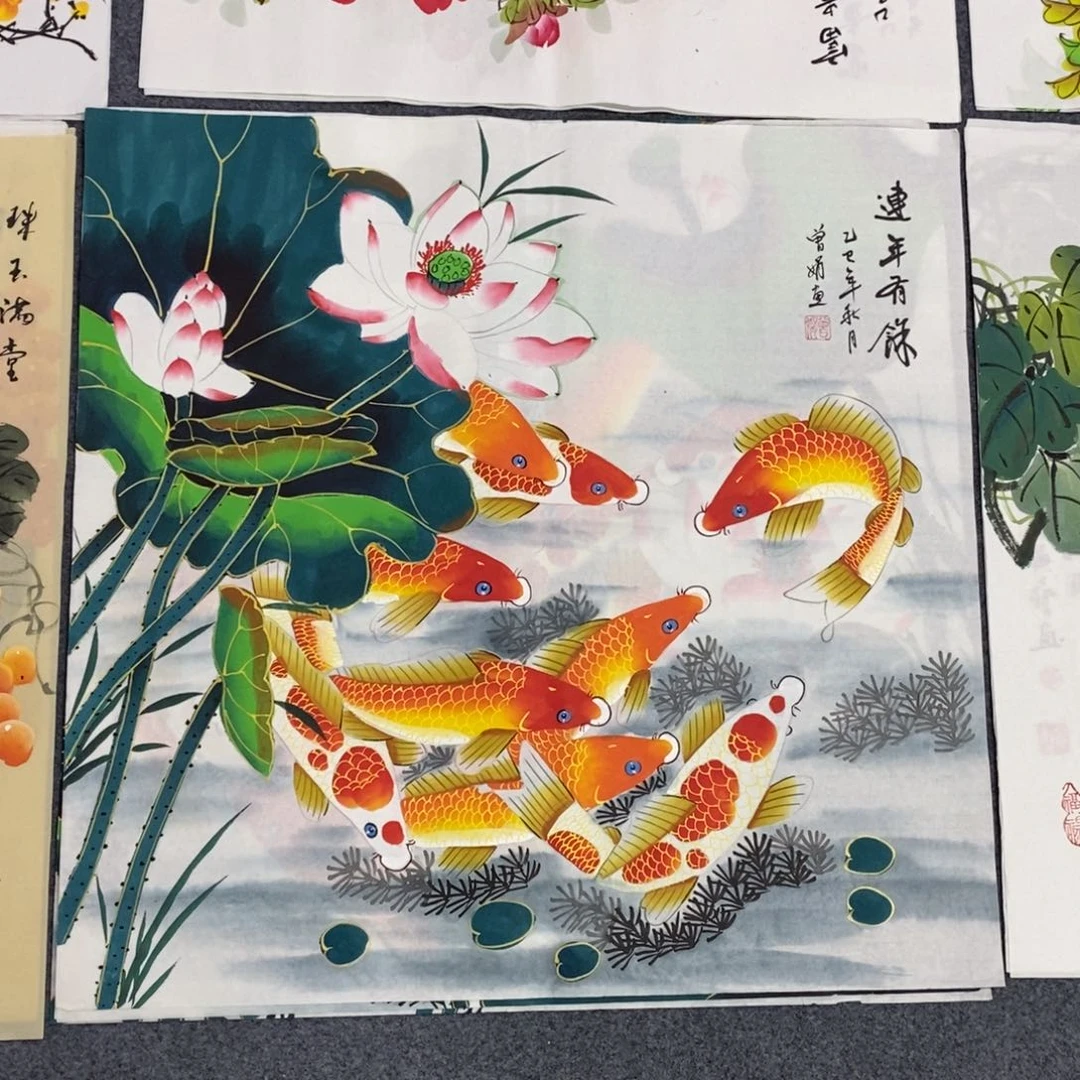 国画尺寸70✖️70斗方精品手绘画