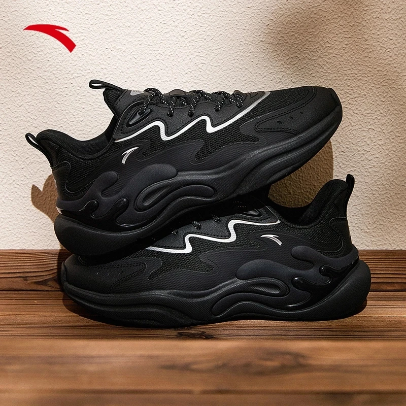 安踏潮拜6男子冬季革面网面轻便潮流休闲鞋老爹鞋112518841