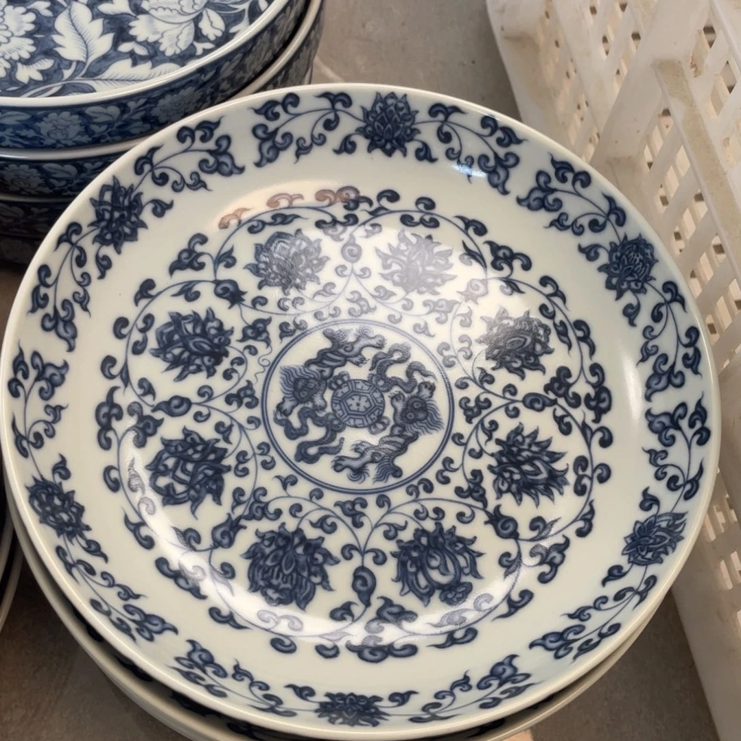 瓷片景德镇青花缠枝莲大壶承