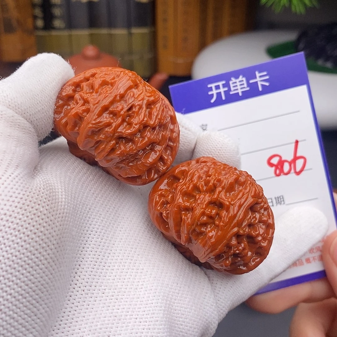 把件文玩核桃42闷白806