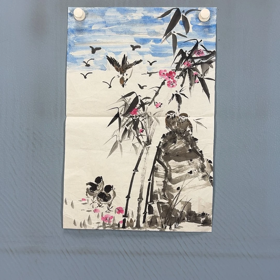 国画162 牡丹仙子们加油冲