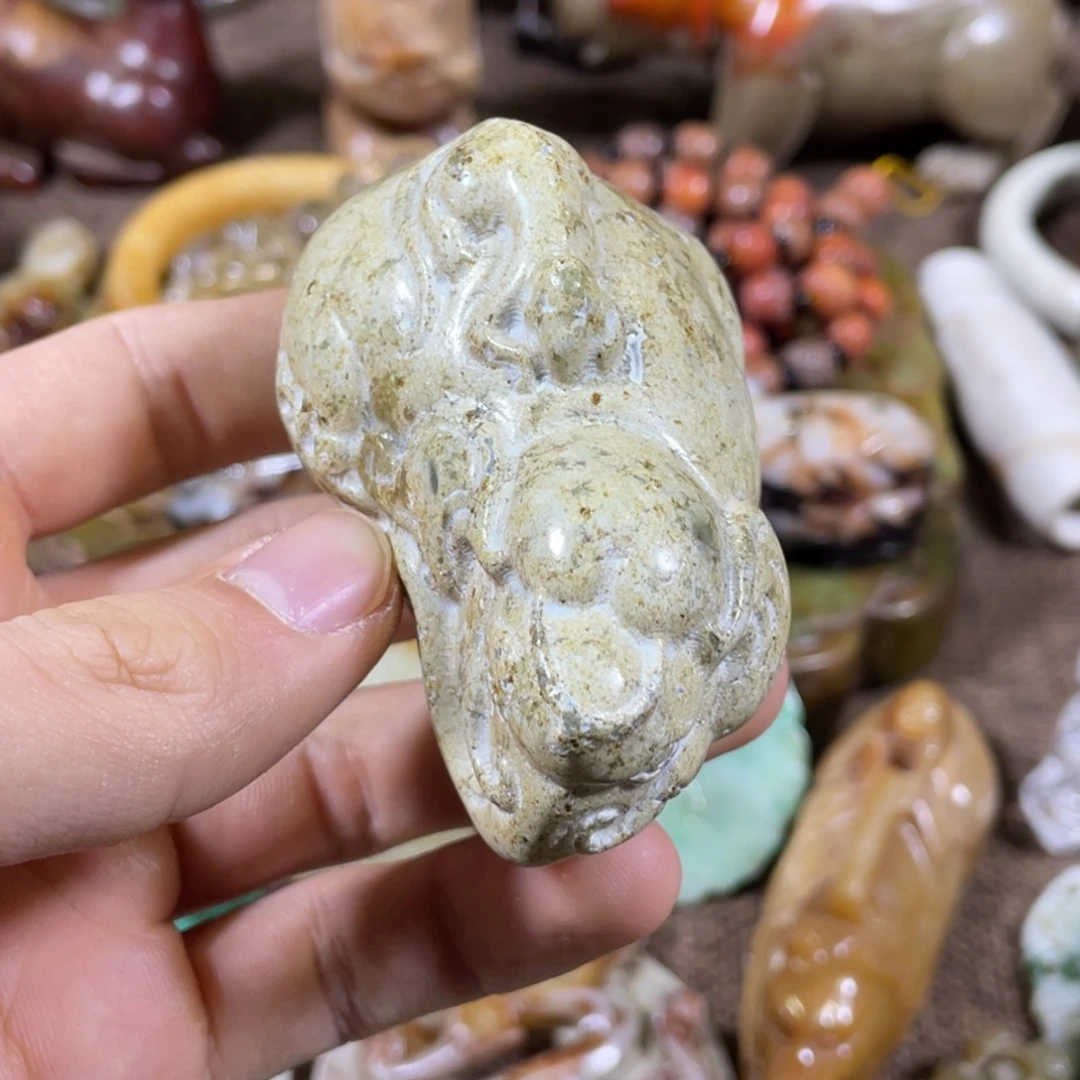 和田玉未镶嵌吊坠(不含链)