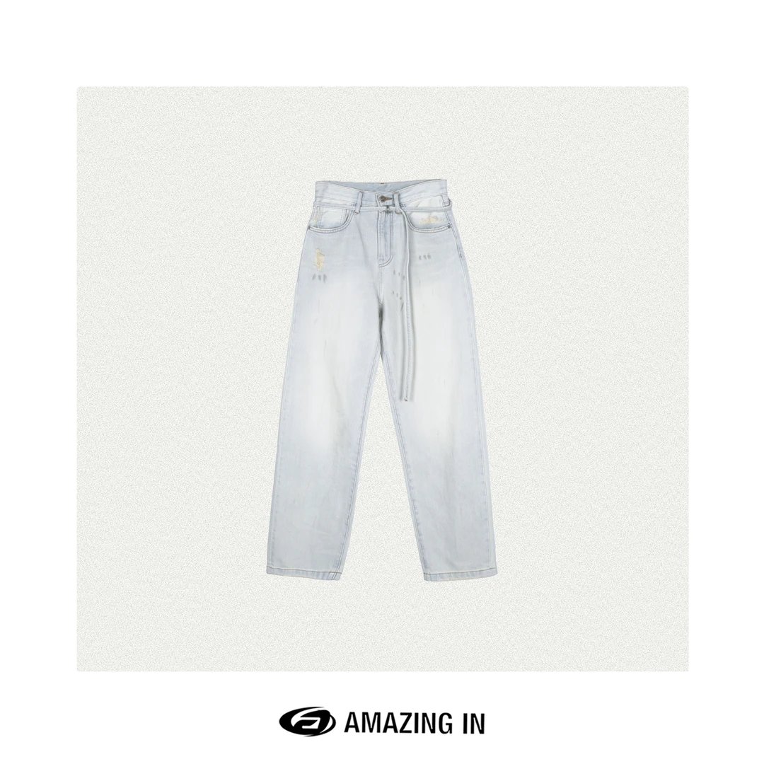 AMAZING IN | 1oo%优质棉 | 洗水磨破牛仔裤女 A250304-MSJ-81413