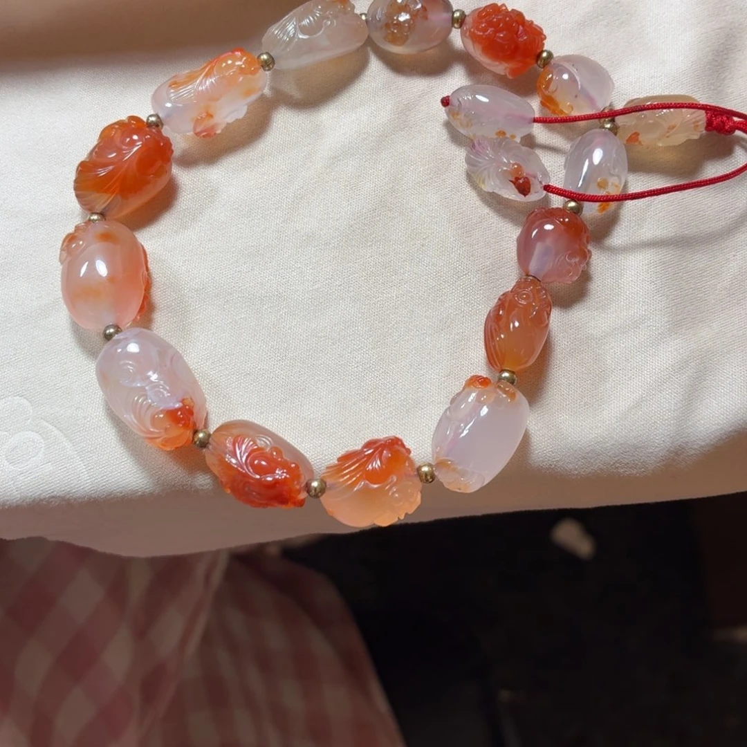 数***里南红玛瑙未镶嵌手串