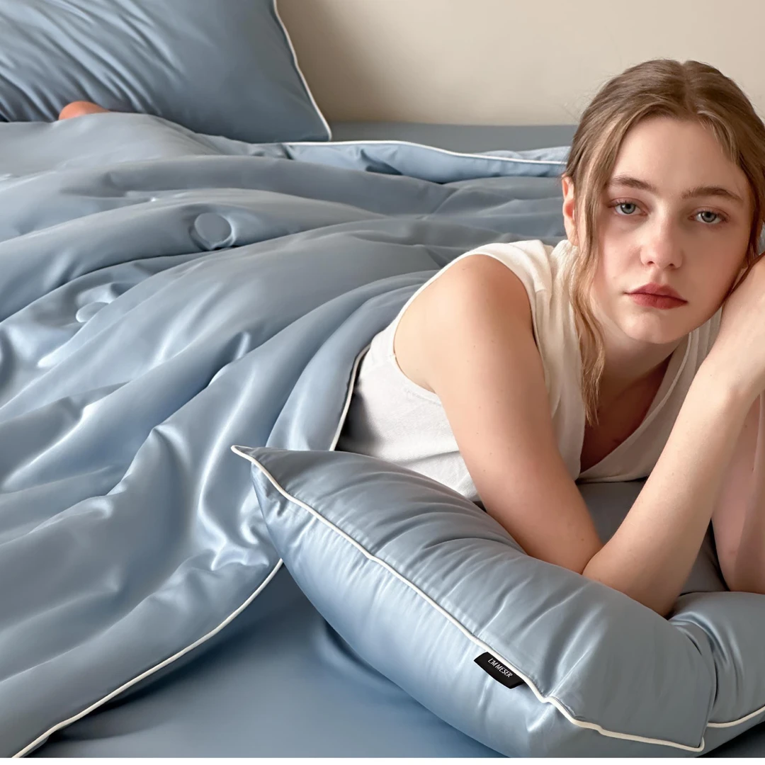 觅森【菲曼】80支天丝棉防恒温春秋被四件套