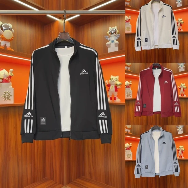 秋季新款刺绣立领针织夹克上衣#9968