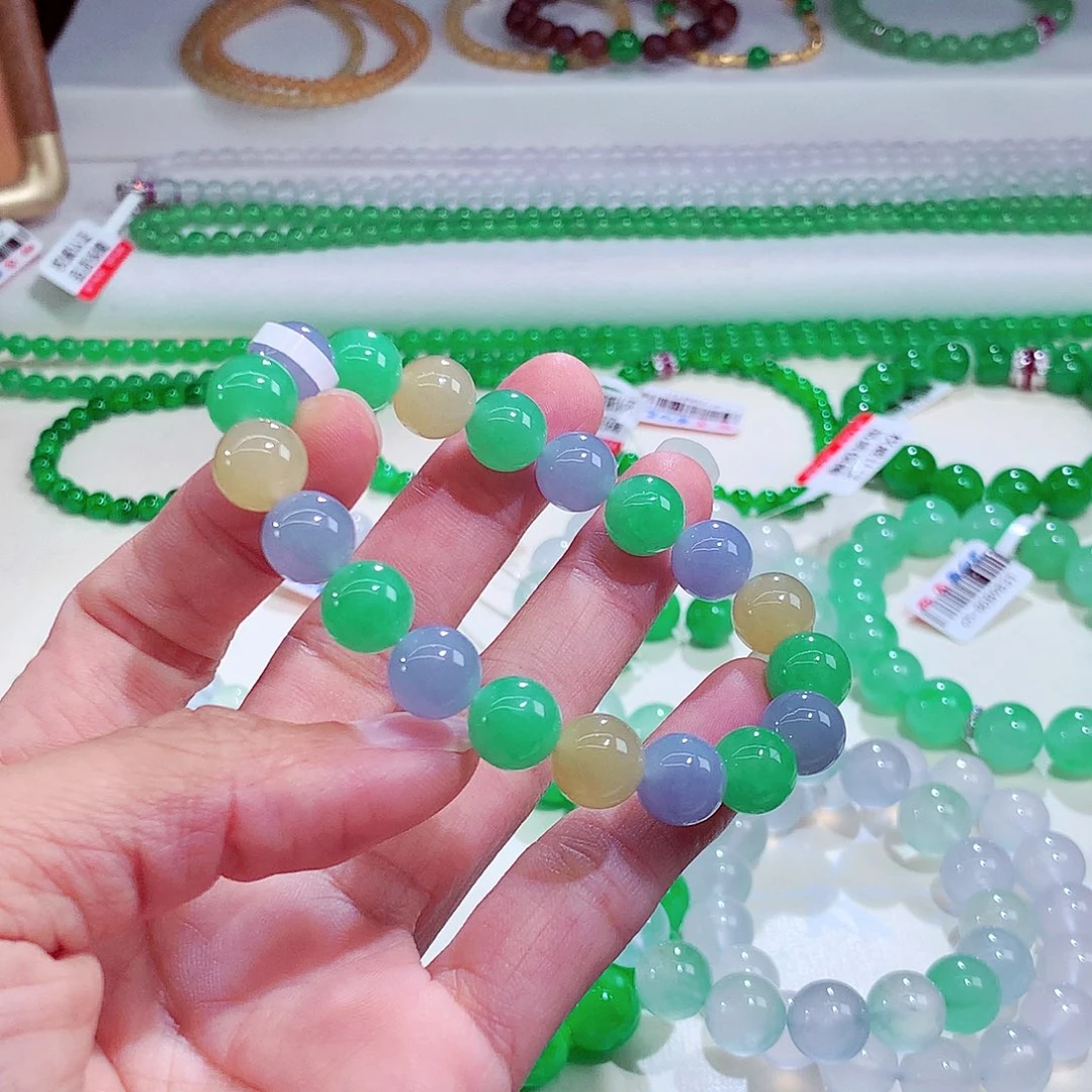 翡翠未镶嵌手链卡10