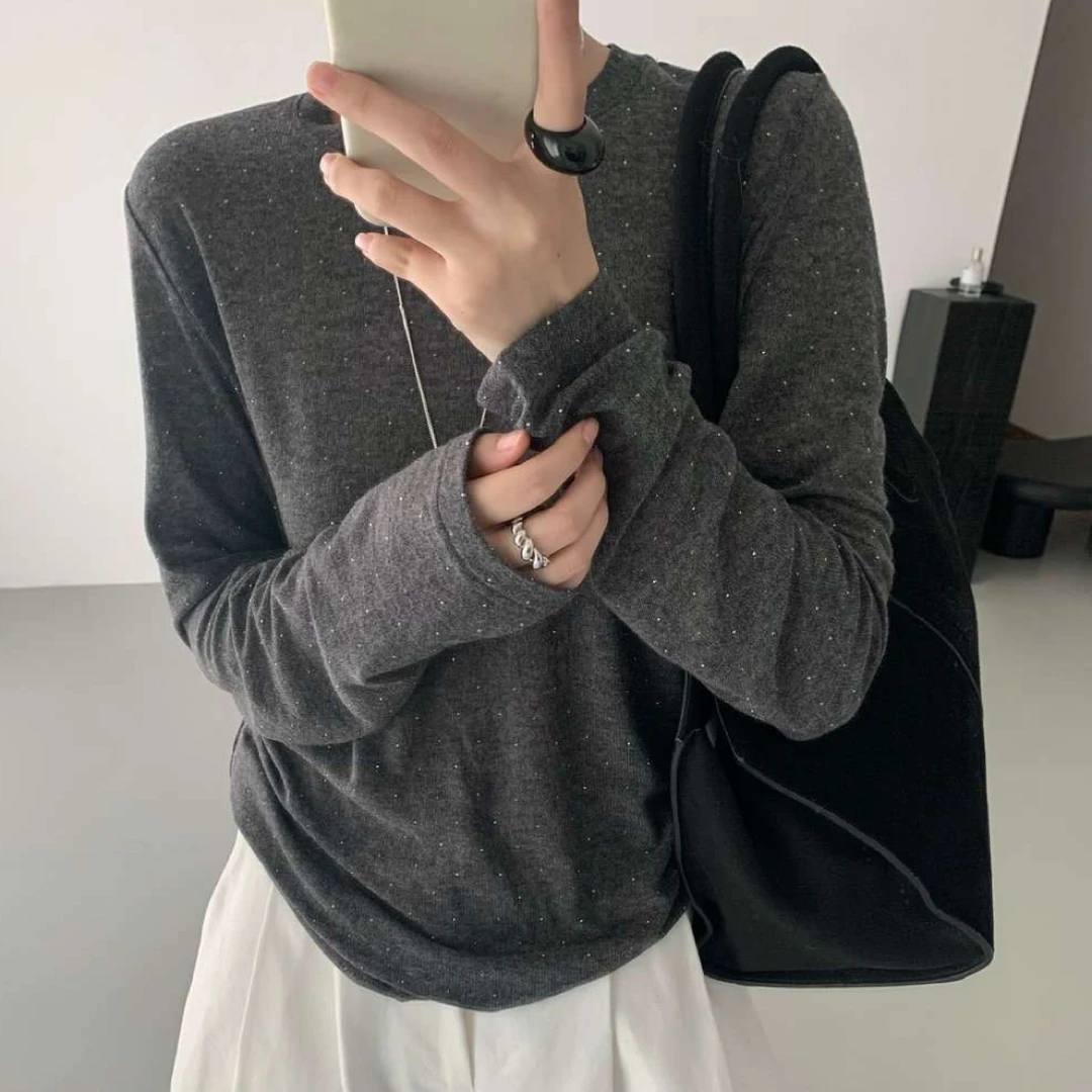 【磨毛烫钻打底+唇+香】长袖高品打底