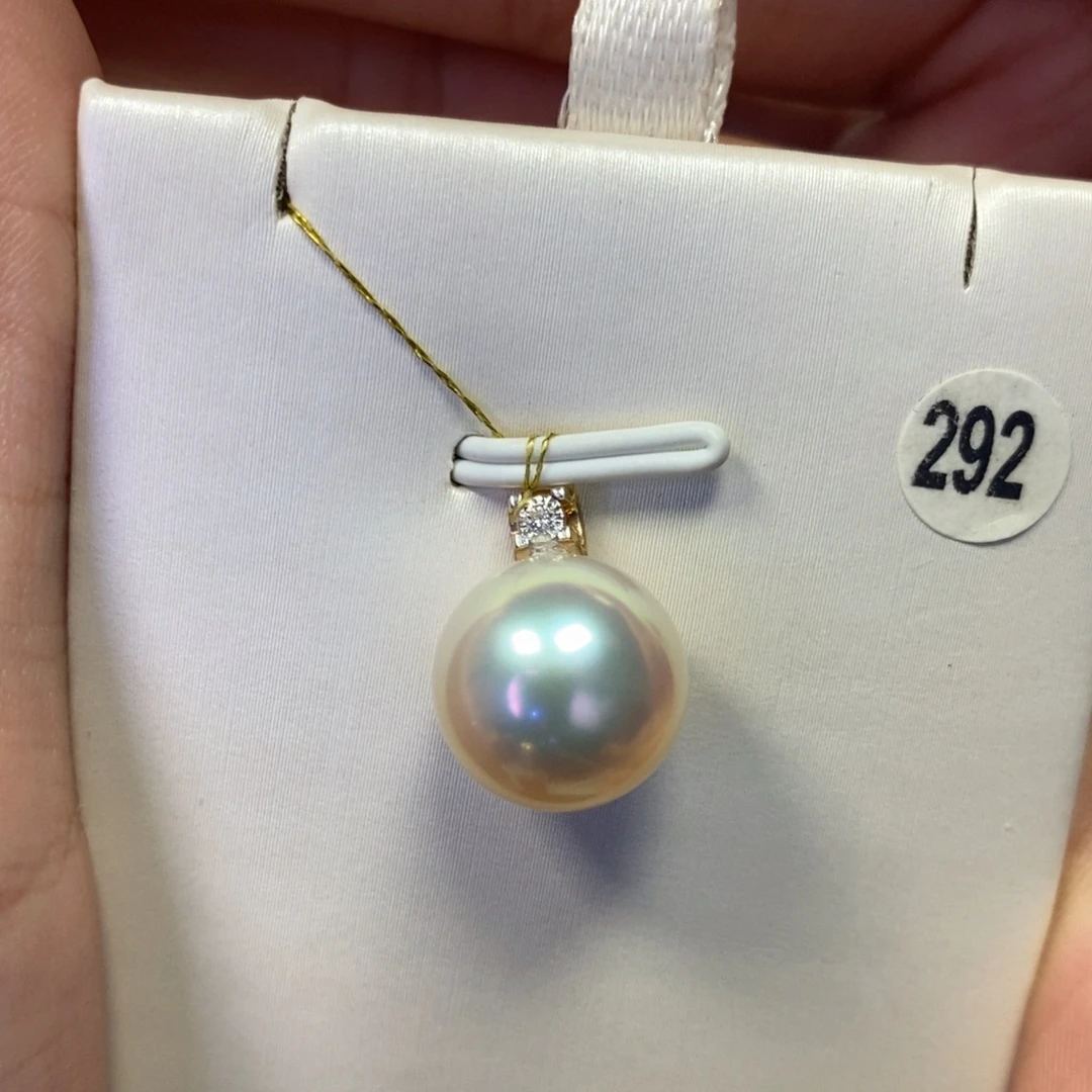 海水珍珠吊坠(不含链)18K金镶嵌