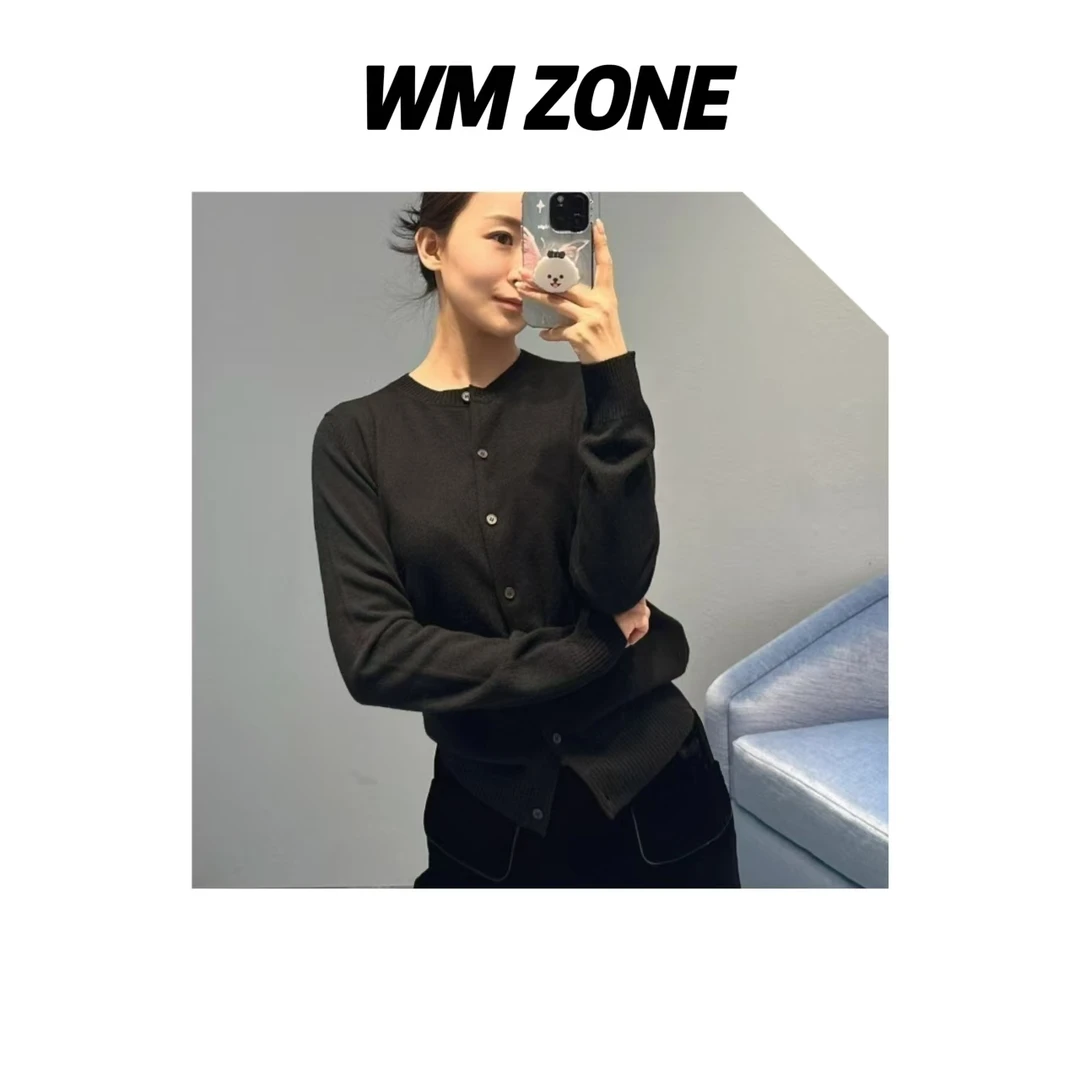 虎儿 3-11-2573 立体刺绣圆领针织开衫