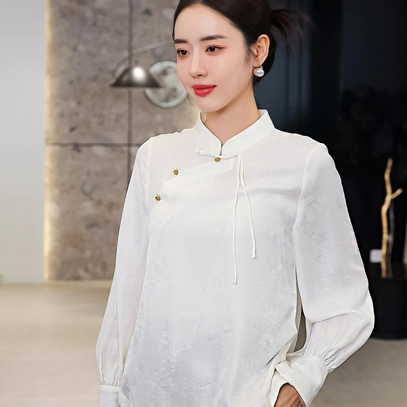 复古日记新中式国风女装衬衫24ECT130