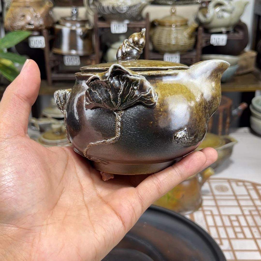 280cc白泥柴烧手抓壶