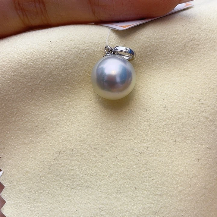 海水珍珠18K金镶嵌颈饰w74