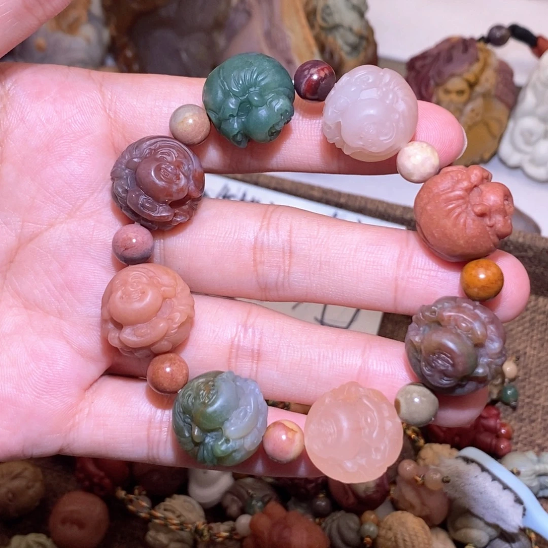 石英质玉（阿拉善玉）未镶嵌手链