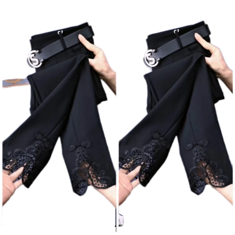 695春夏新款弹力南韩休闲八分烟管裤