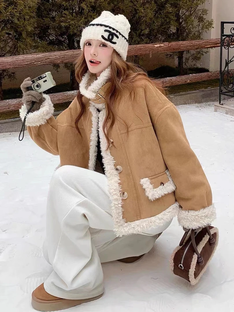 5829女士韩系拼接休闲外套