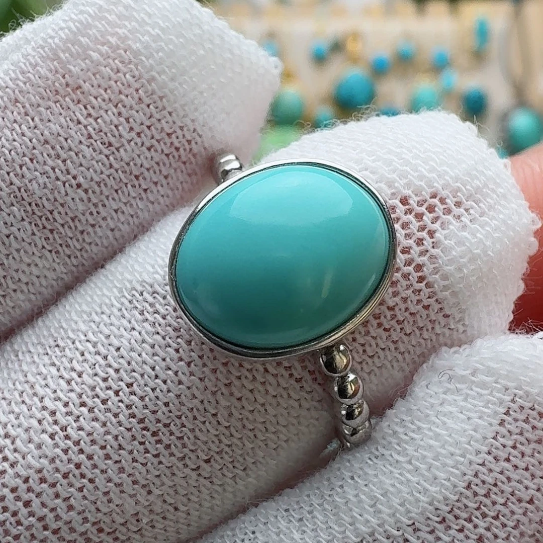 绿松石珠宝奇石银S925镶嵌