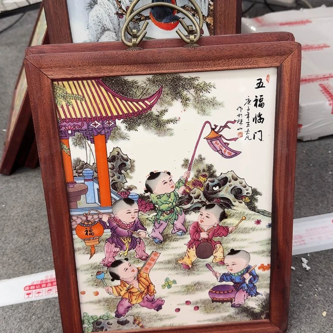 摆件陶瓷板画瓷板画