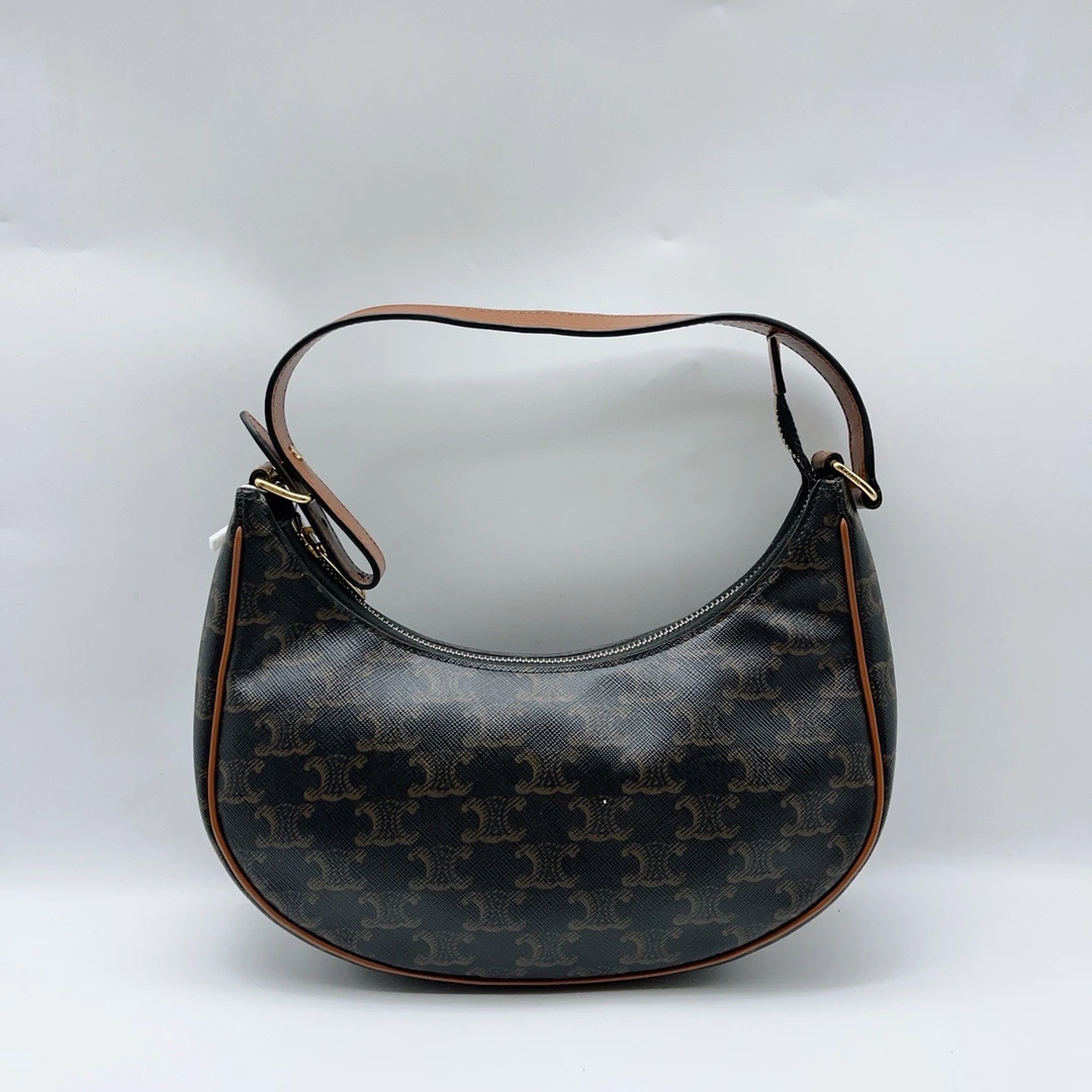 95新 Celine/思琳 凯旋门老花腋下包  1413 7668
