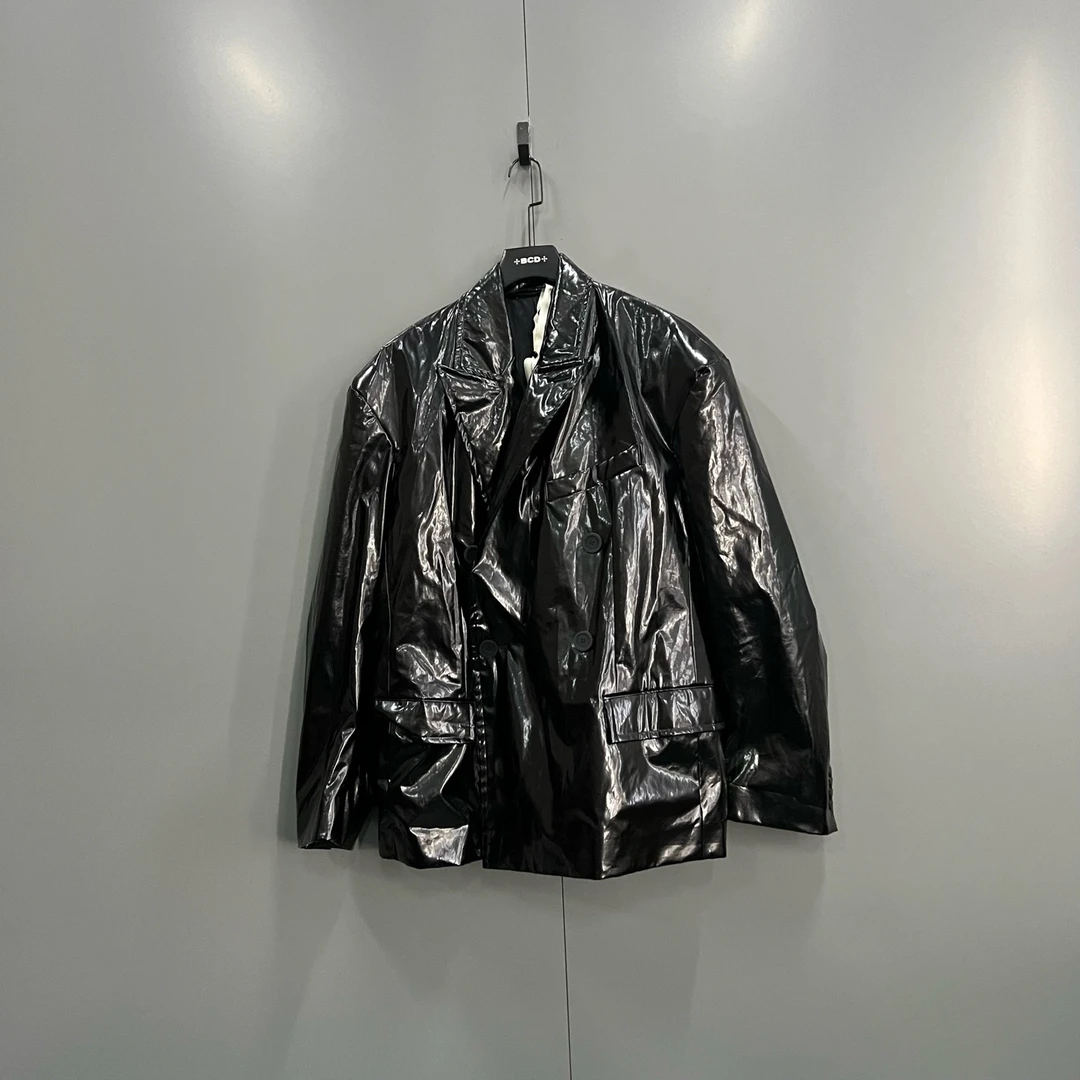 99新 Balenciaga/巴黎世家 (ll) 亮面休闲西装外套 2码/001199