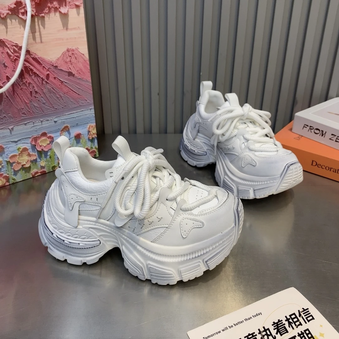 小个子脏脏老爹鞋女做旧2025秋季新款擦色松糕厚底增高运动休闲鞋