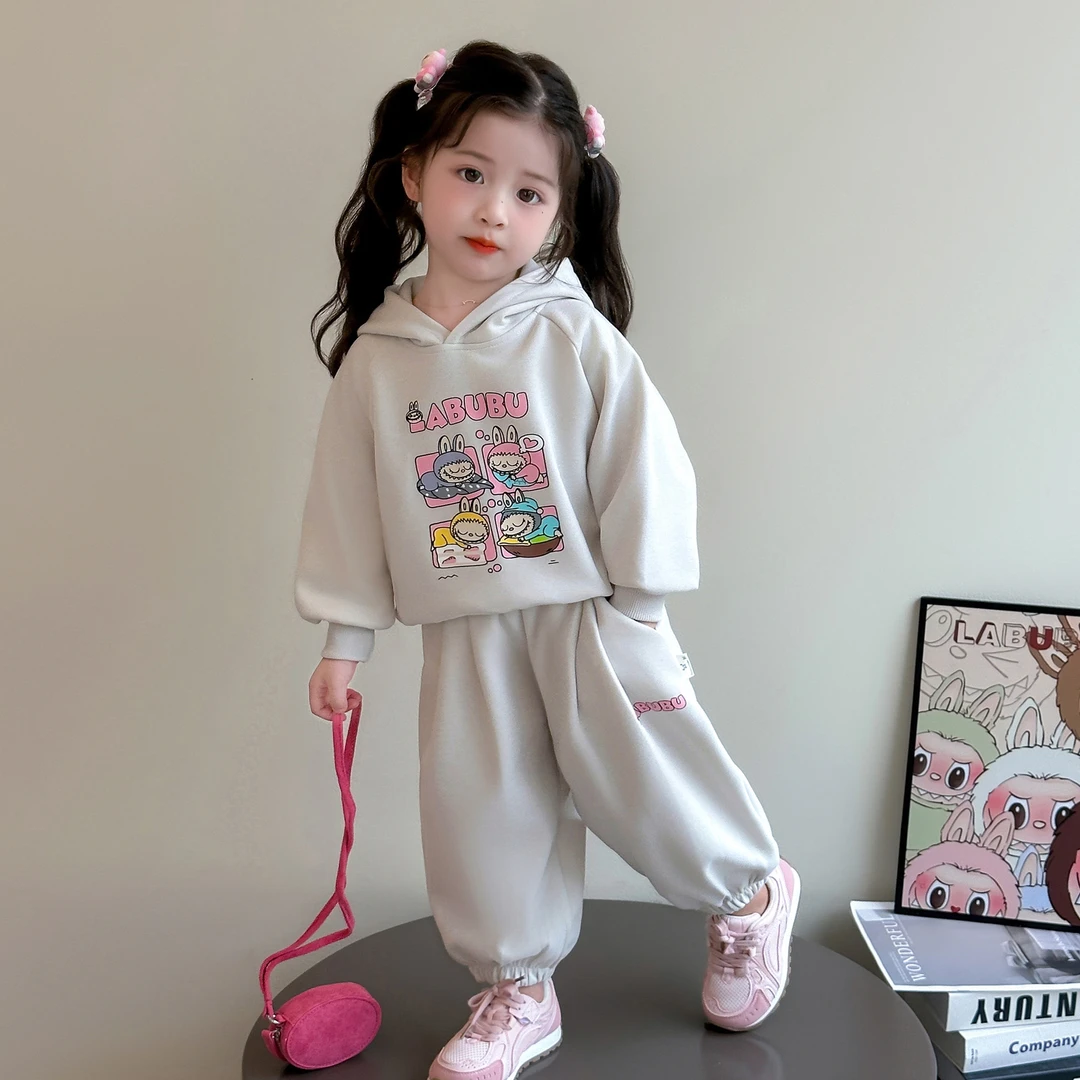 女童秋装套装2025新款4-6岁幼儿园潮款小童女宝春秋季洋气两件套