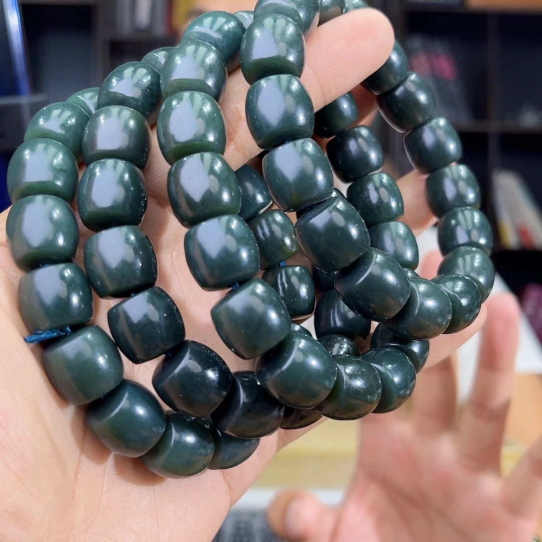 手串未镶嵌和田玉纯天然新疆塔县后八矿沙枣青卡14多样性发其一