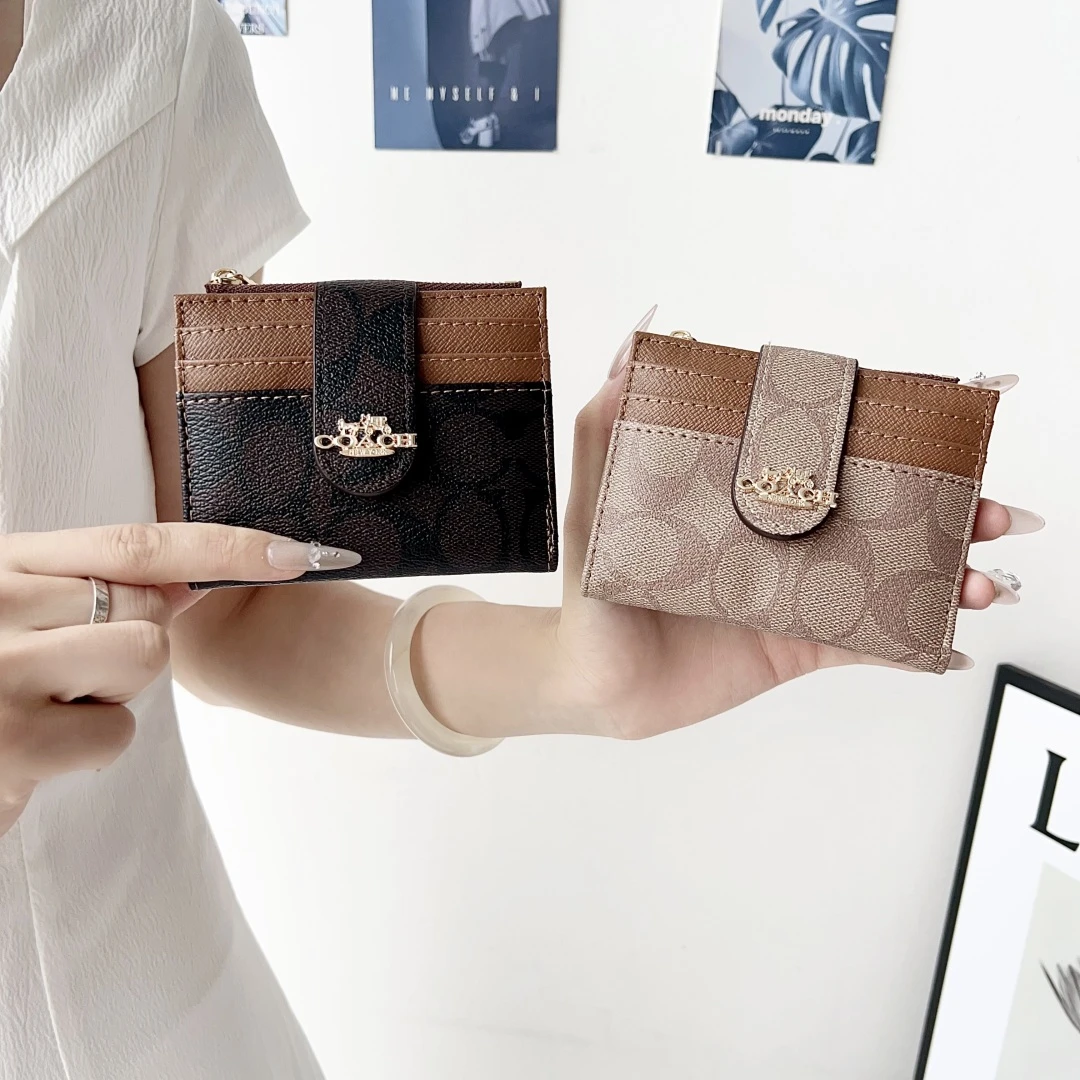 新款皮质带扣大容量K家战马车零钱包金标卡套潮流高档卡包多卡位