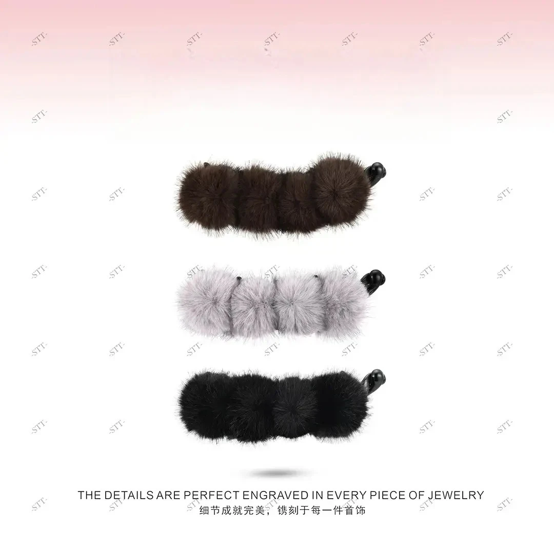 Q毛球13cm香蕉夹盘发079-024 079-025盘发器