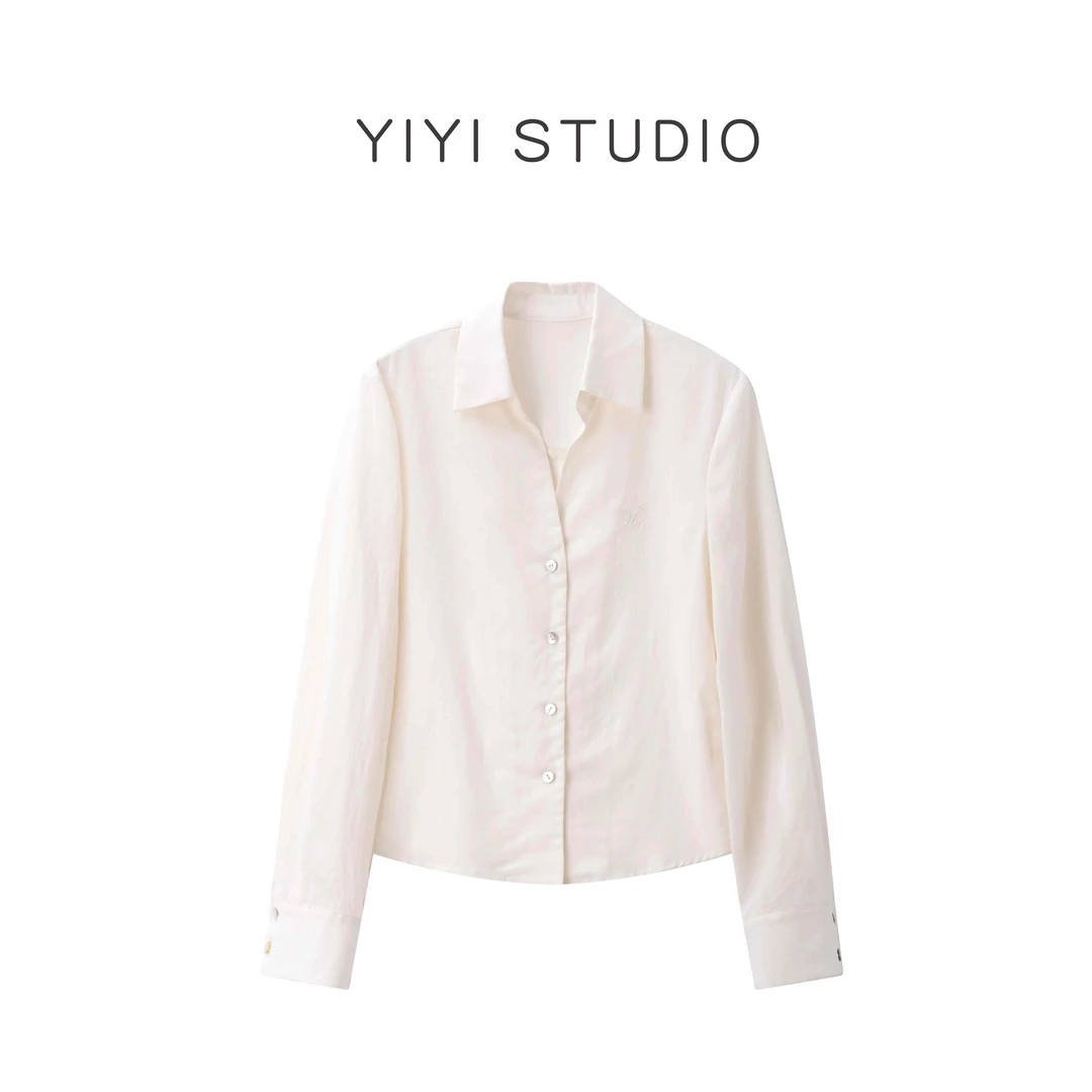 【简标衬衫】<YiYiii>春季气质复古宽松百搭翻领长袖上衣衬衫