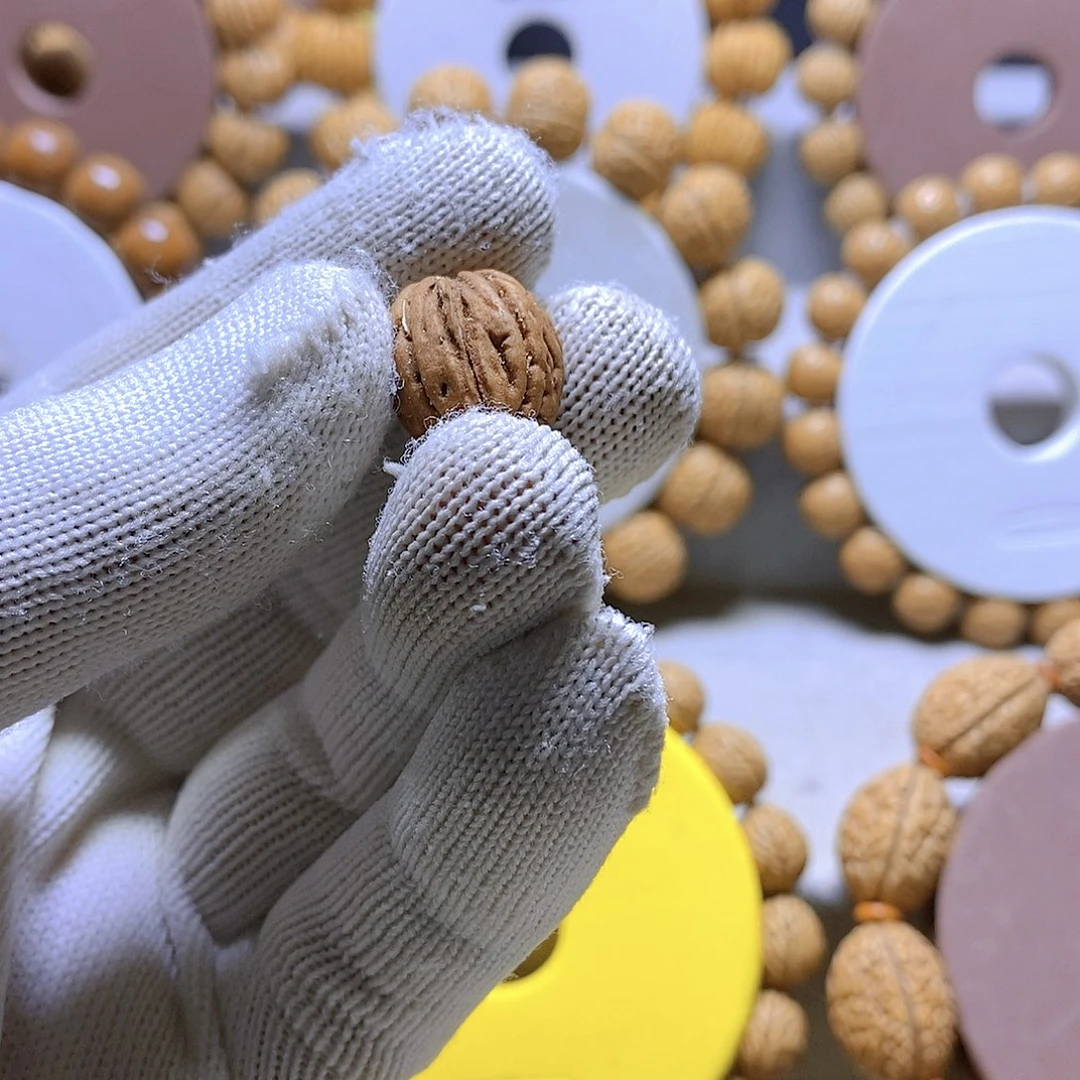 桃核手串玩野生桃核三通