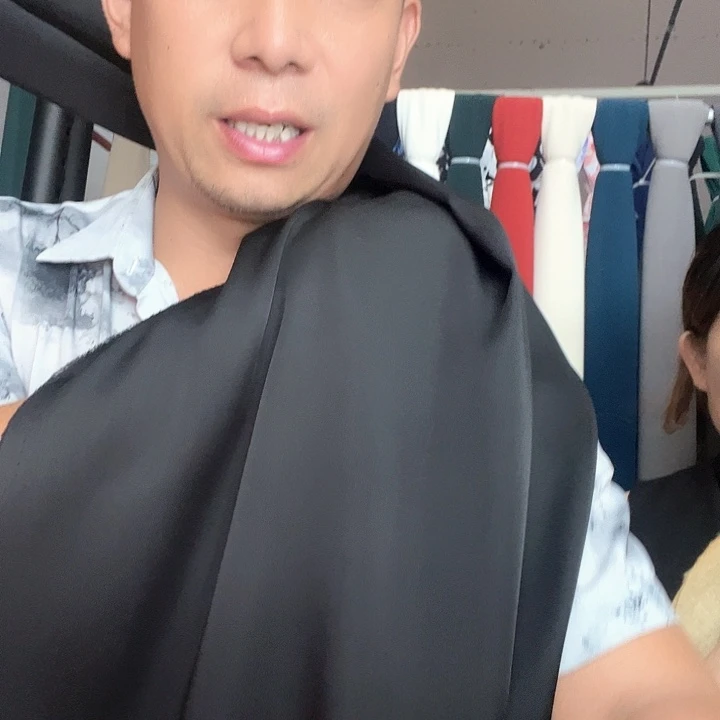 无纺布518黑色醋酸缎2.5米