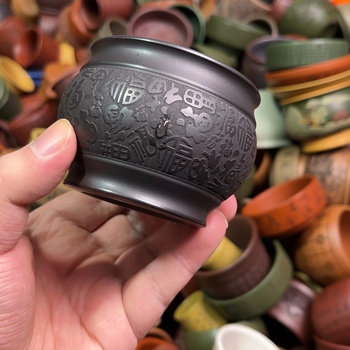 紫砂茶杯全手工紫砂主人杯