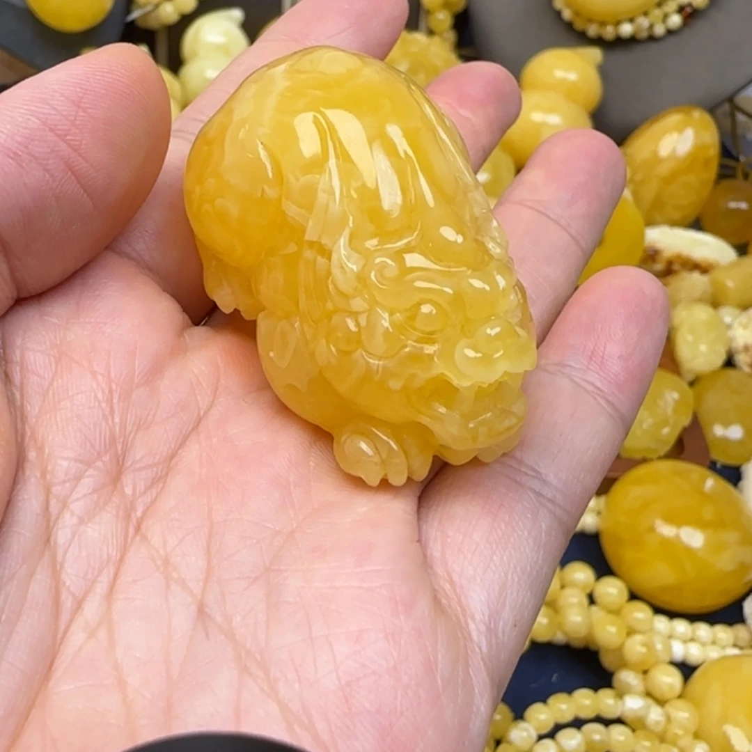 次***开蜜蜡颈饰未镶嵌天然蜜蜡