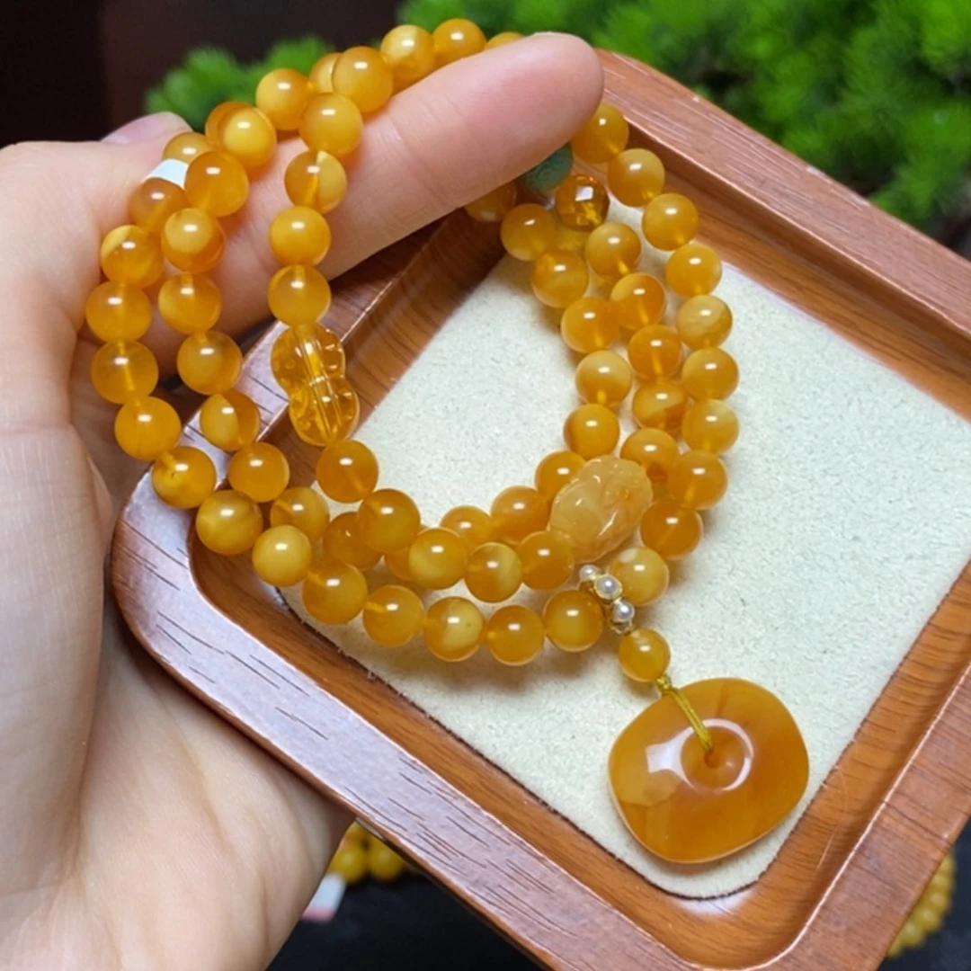 【闪购商品】未镶嵌蜜蜡手链手串