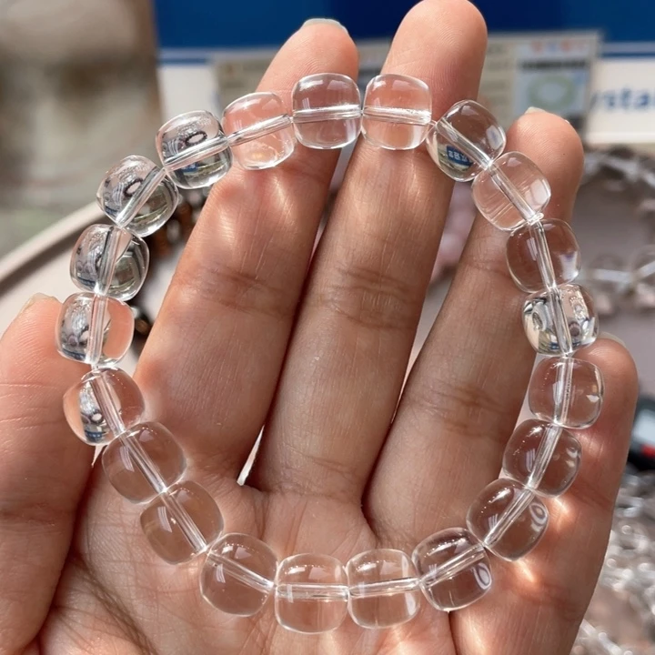 水晶手串未镶嵌纯净体白水晶随型双A