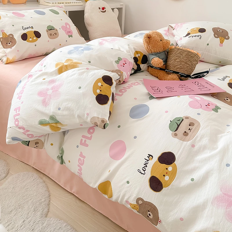 A类水洗棉印花小清新被套200x230cm炫彩乐园