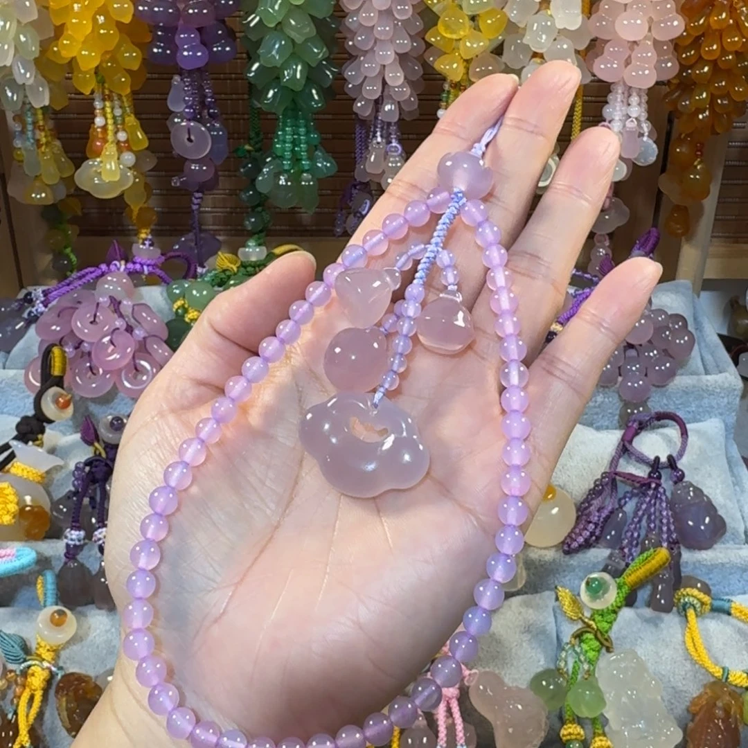 玛瑙/玉髓未镶嵌手机挂件