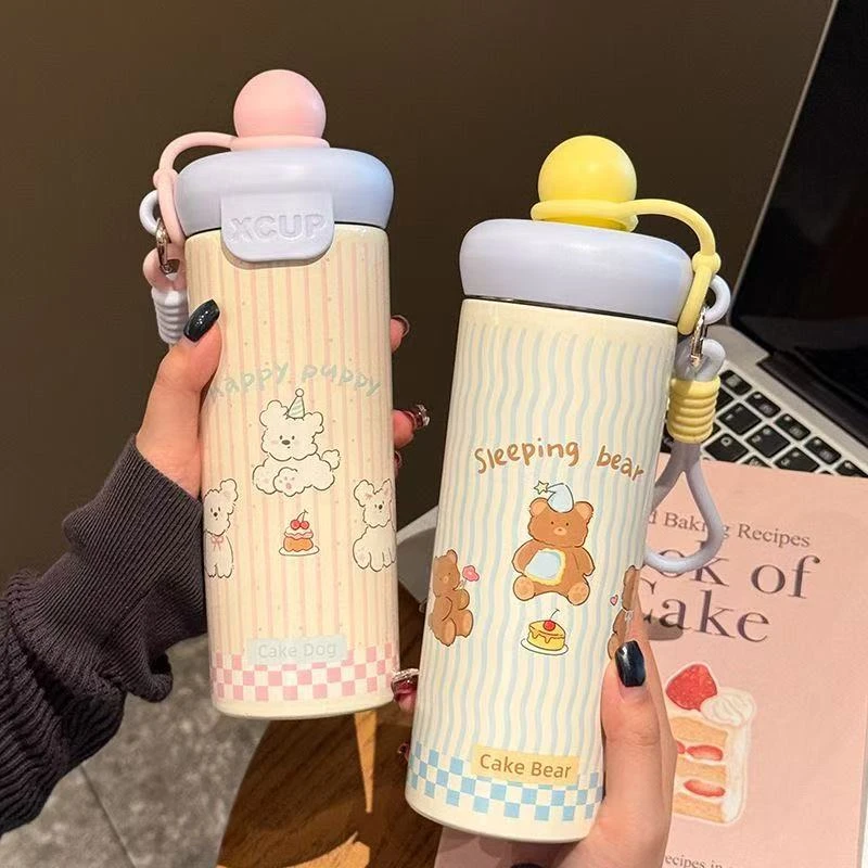 水杯新款2025高颜值保温杯大容量吸管杯女生生日礼物ins便捷可爱