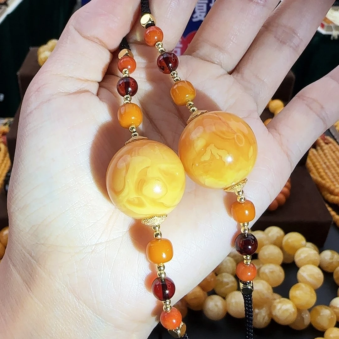 琥珀未镶嵌颈饰多样性发其一 22MM