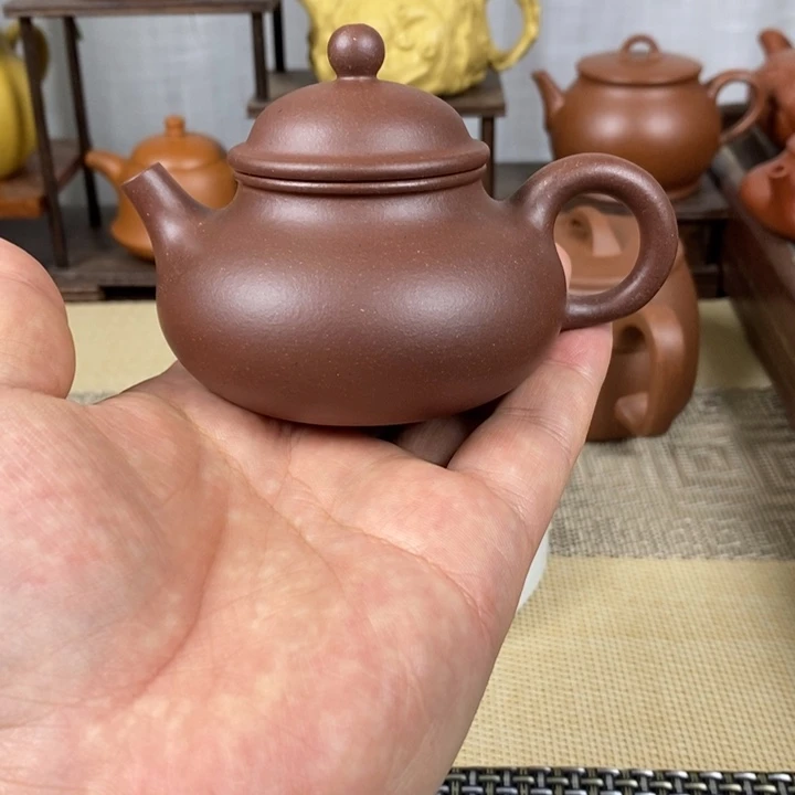 茶壶紫砂福利款容天130cc紫泥半手