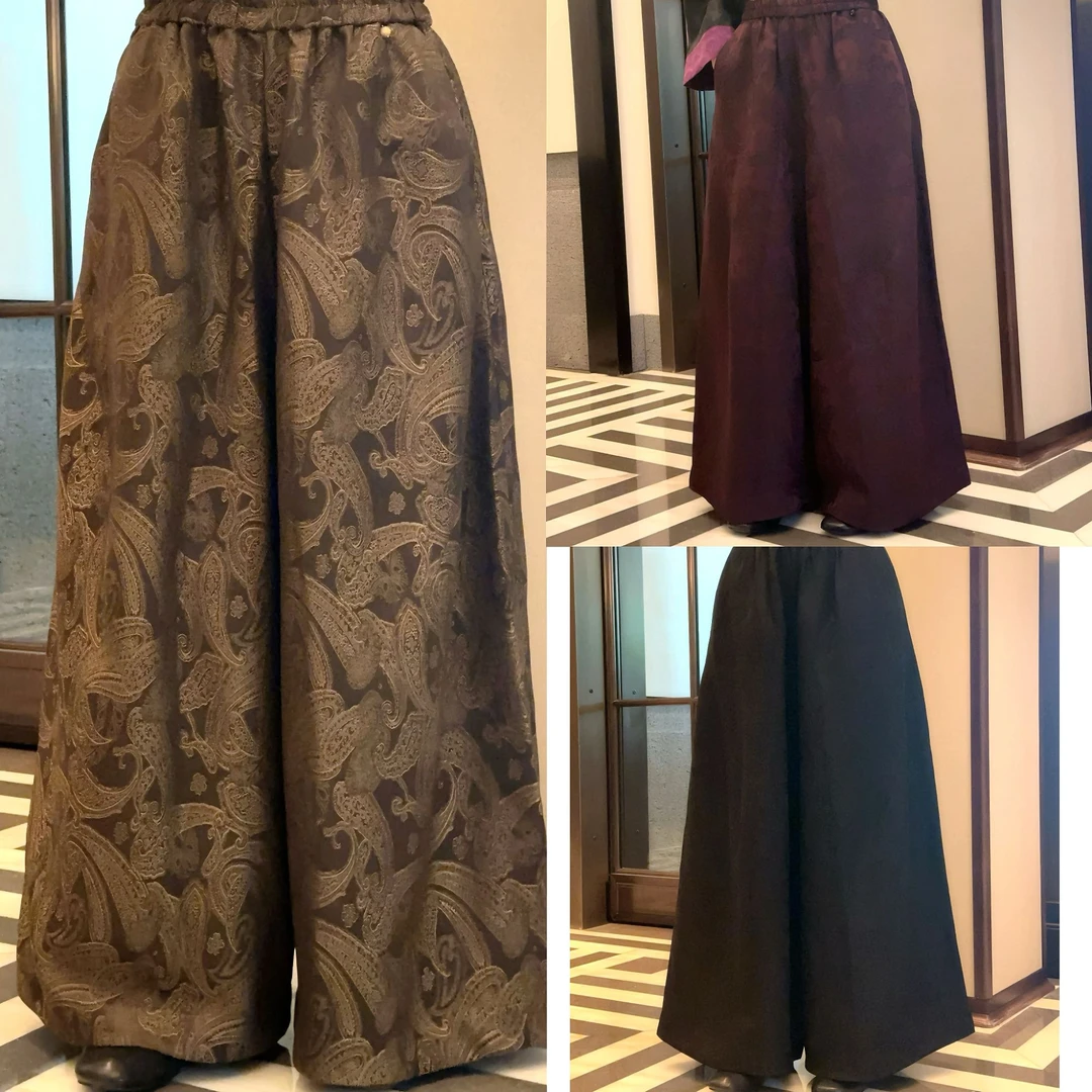 Betty Bairn【匠心/小词】高定显瘦阔腿松紧腰裤子25B-BW1188