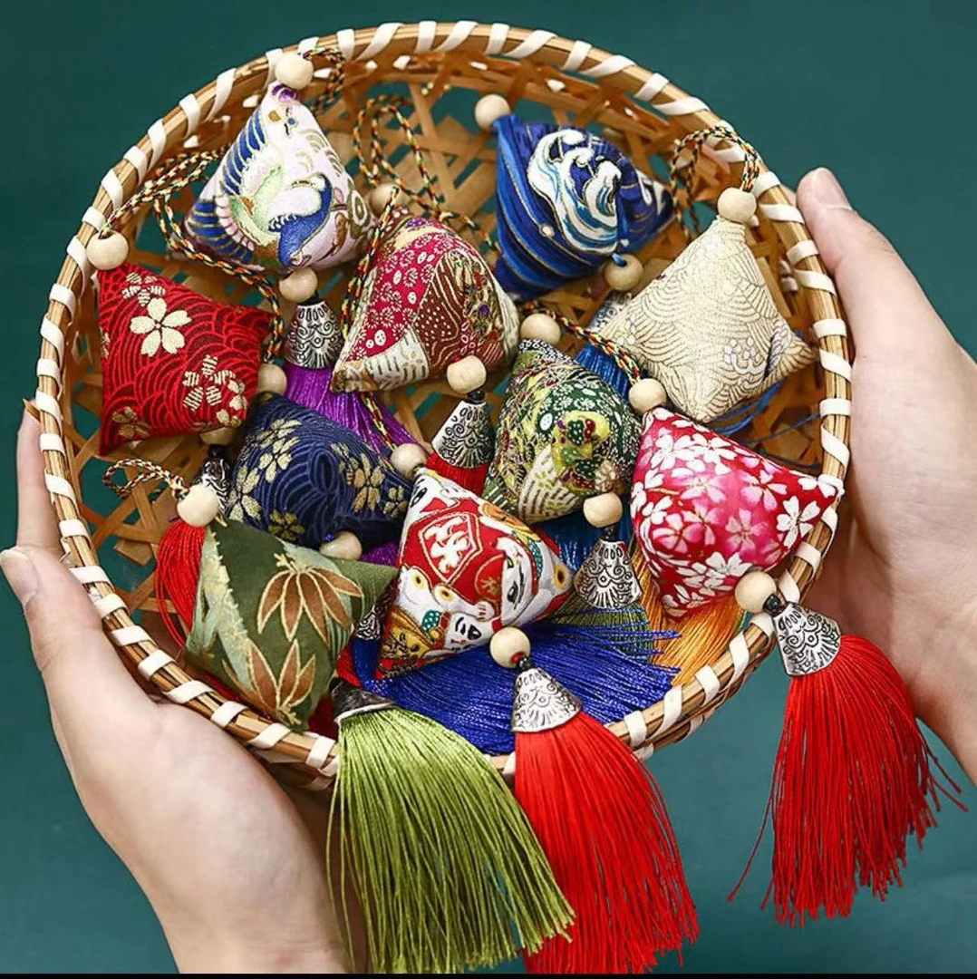 【拍一发五】香包艾草粽子香囊挂件风然包手工缝制随身包