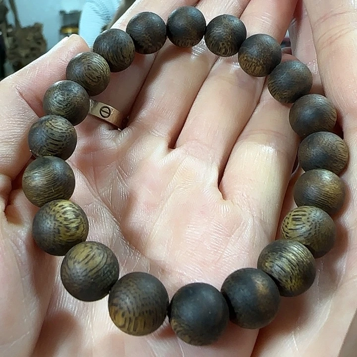 手串沉香绿奇楠沉香圆珠高油老料9克手串